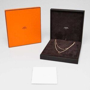 Hermes 18K Rose Gold Echappee Pendant Long Necklace